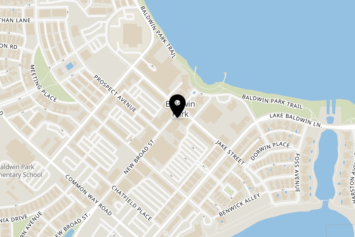 Map showing the location of La Bella Luna on 4886 New Broad St in Orlando
